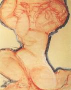 Cariatide rose avec un bord bleu (mk38) Amedeo Modigliani